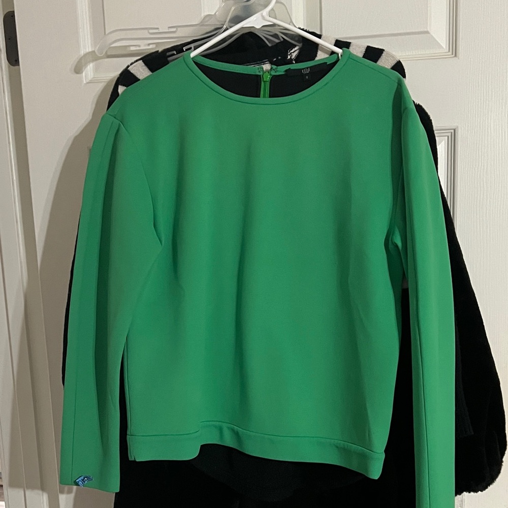 Tibi Vibrant Green Knit Top